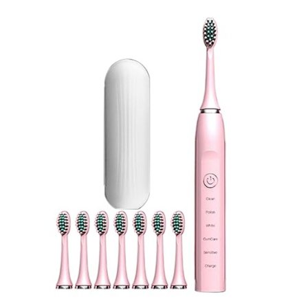 Smart Elektrisk Tandbørste Genopladelig Elektrisk Tandbørste PINK