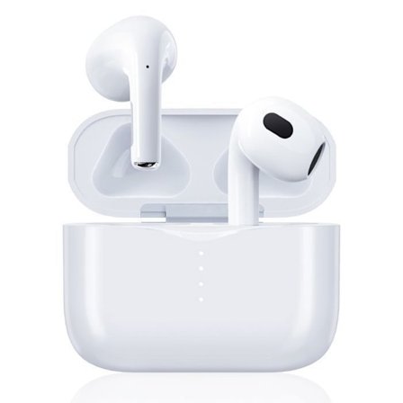 VEATOOL Trådløse Øretelefoner Stereo Lyd 14mm Bluetooth 5.3 Støjdæmpning ENC 40H Batterilevetid IPX6 Hvid 2,5g Let