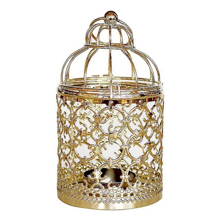 Bordsljusstake Smideslampa Vindlykta Ljusstake Heminredning Jul Ljusstake Juldekoration (färg: guld) (1 st)