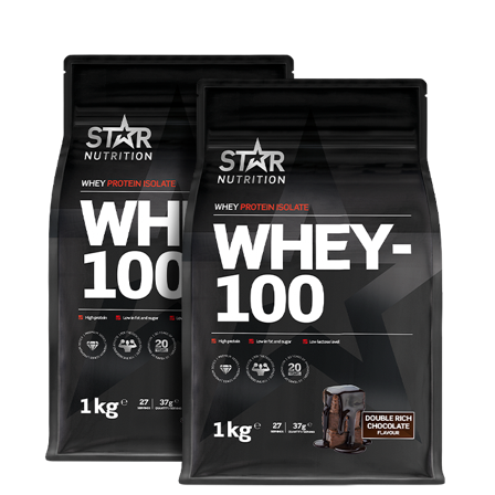 Mix&Match: 2 x Whey-100 Vassleprotein 1 kg