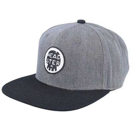 Headster - Grå snapback Kasket - Kids Dark G-nz Grey/Black Snapback @ Hatstore