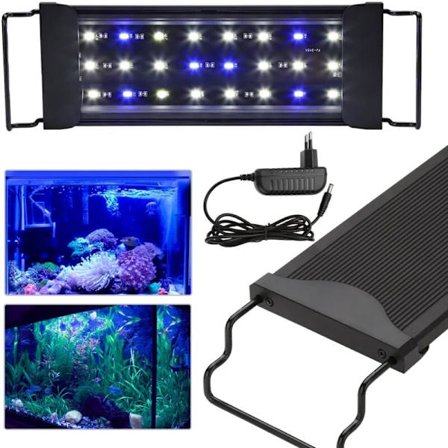 Universal LED Akvarielampa 12W med Timer, Kompatibel med 30-50cm Tankar