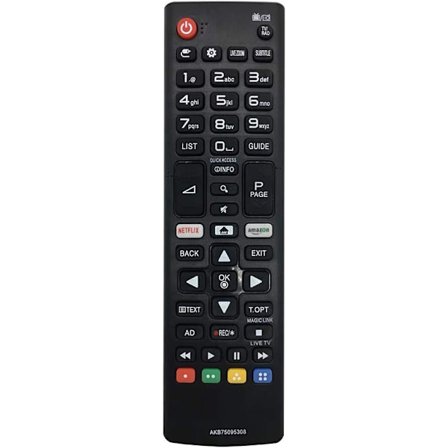 1 stk. Erstatningsfjernkontroll for LG AKB75095308 for Universal LG Smart TV