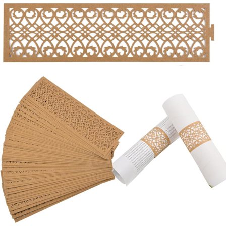 Paket med 50 ihåliga servettringar i papper, personliga servettringar, bröllop na