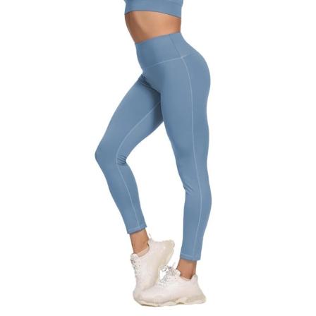 Leggings med hög midja Blågrå Blue XL