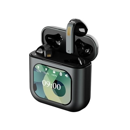 Wireless Bluetooth Fabric Touchscreen Noise Cancelling Headphones Black