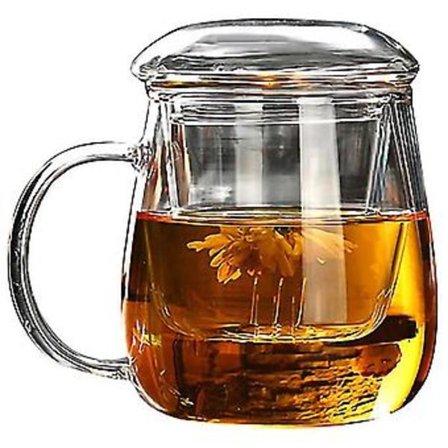 380ml Te Kopp Med Lock Filter, Kaffekoppar Teset Muggar Öl Dryck Kontorsmugg Transparenta Dryckesvaror