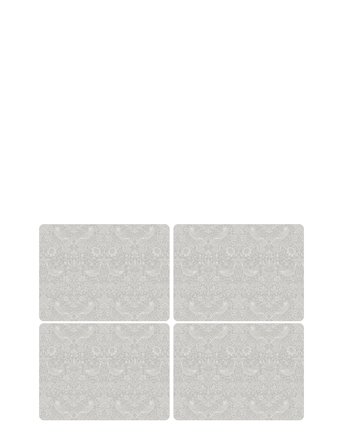 Placemat Pure Strawberry Thief 4-P Grey Morris & Co