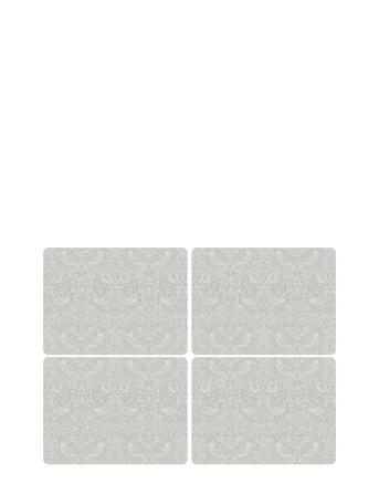 Placemat Pure Strawberry Thief 4-P Grey Morris & Co