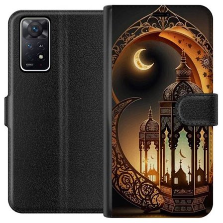 Yhteensopiva Lompakkokotelo Xiaomi Redmi Note 11 Pro 5G Lähikuva kissan silmästä, jossa on intensiivinen sininen värikudos ja yksityiskohtainen tu