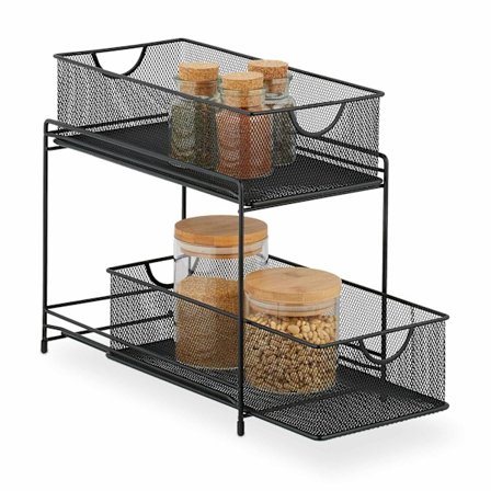 Køkkenorganisation med 2 udtrækskurve