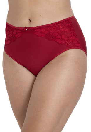 Miss Mary of Sweden Jacquard & Lace Trosa Shape Dam Röd 56