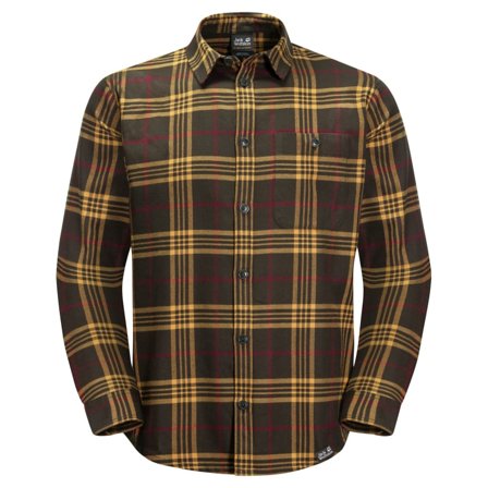 Jack Wolfskin Men's Cabin View Shirt Men long-sleeved shirts Green M