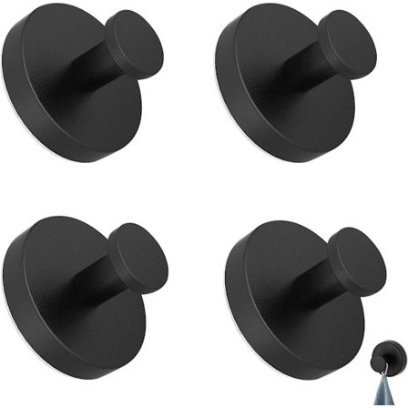 4 stk. - Kroge m/ vakuumsugekop - Kraftige vakuumkroge - Håndklædeholder - Genanvendelig