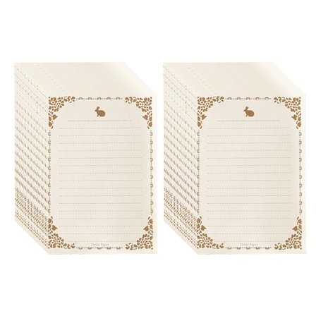 100 ark med skrivepapir, brevpapir med linjer