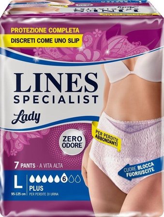 Lines Specialist Lady Pants Plus Mutandina Incontinenza Taglia L