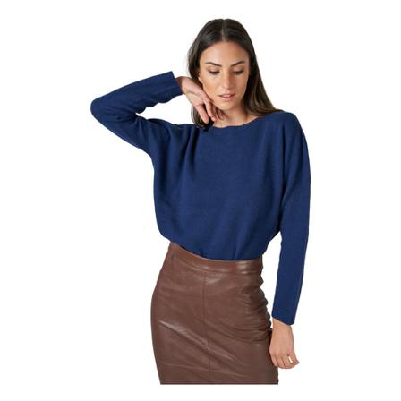 Ottod'Ame, Round-neck Knitwear Blauw, Dames, Maat:XS