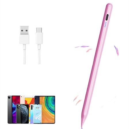 Stylus Pen til iPad, Designet til iPad 2018–2024 med Hældningsfølsomhed og Håndfladeafvisning, Aktiv Pencil Kompatibel med iPad Pro Air Mini 6th 5th