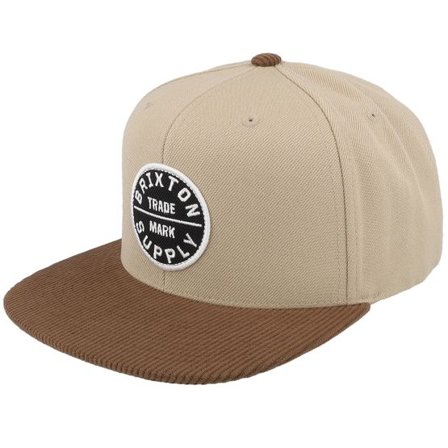 Brixton - Beige snapback Keps - Oath Iii Khaki/Sepia Snapback @ Hatstore