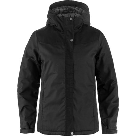 Fjällräven Stina Topattu Takki S - Naiset - Black - Ulkoilutakit
