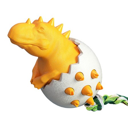 Dinosaur æg hund tyggelegetøj egnet til mellemstore og store hunde - blødt TPR-materiale til tandbørstning og tygge sjov