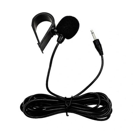 Auton äänimikrofoni 3,5 mm:n klipsiliitin Mic Stereo/mono Langallinen ulkoinen mikrofoni - Yx 2-napainen mono 3,5 mm suora pää