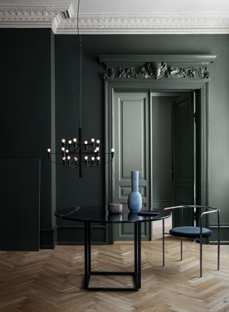 2097/18 Sarfatti lysekrone - matt sort