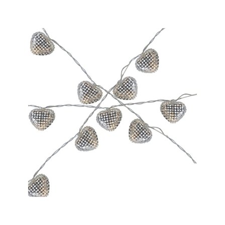 HÖSTREA Dekorations-Ljusslinga Silver-Hjärtan Neartz