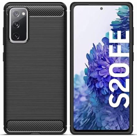 Etui til Samsung S20 FE (6,5") Black Carbon Effect Anti-Shock Anti-ridse Elegant