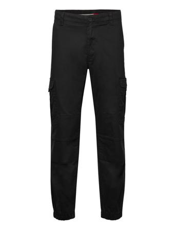 Tjm Ethan Washed Twill Cargo Trousers Cargo Pants Svart Tommy Jeans*Betinget Tilbud