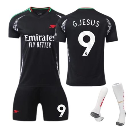 2425 Arsenal bortaställ nr 7 Saka fotbollströja sportkläder-nr 9 + strumpor