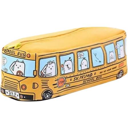 Canvas Skolbuss Case För Pojkar, Flickor (gul)