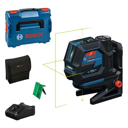 Bosch GCL 12V-50-22 CG Kombilaser grön, med batterier och roterande fäste, Laserinstrument