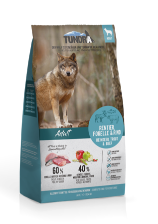 Tundra Caribou River 11,34kg Reinsdyr, Ørret og Storfe - Tørrfôr til hund