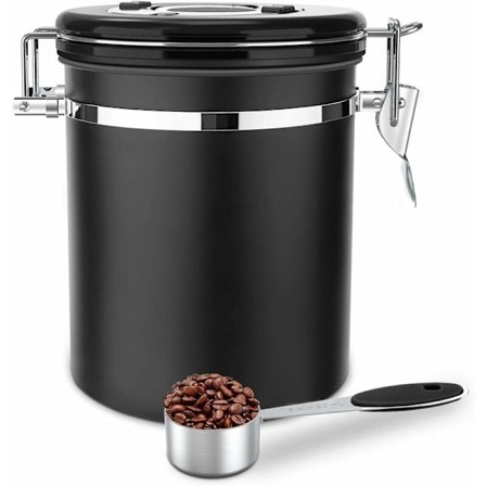 1,5 L rustfritt stål oppbevaringsboks for kaffe, te, kakao