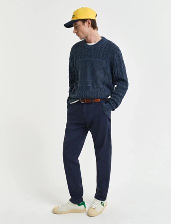 GANT Slim Sunfaded Chinos - Navy - 40 x 32