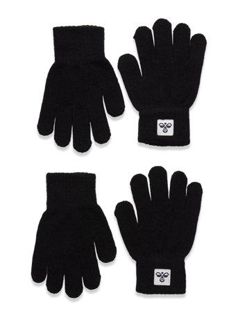 Hummel Hmljr Knit Gloves 2-Pack - Black - 4-8
