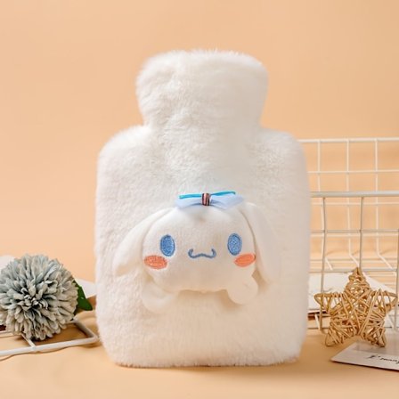 Sanrio Plys Varmtvandsflaske - Kuromi, My Melody & Cinnamoroll Design | Stor, Tykk Håndvarmer til Hyggelig Komfort