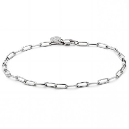 New Classics | 3mm Silver-Tone Stainless Steel Paperclip Chain Bracelet for Men - Chain Bracelets