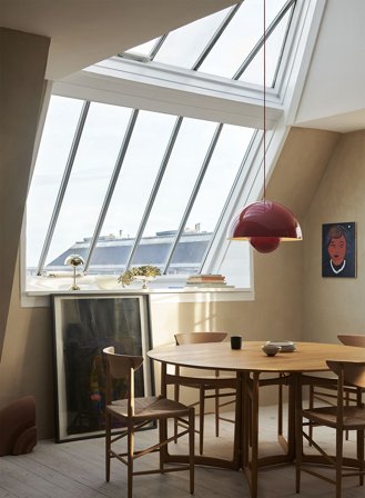 Flowerpot VP2 taklampe Ø50 - vermillion rød