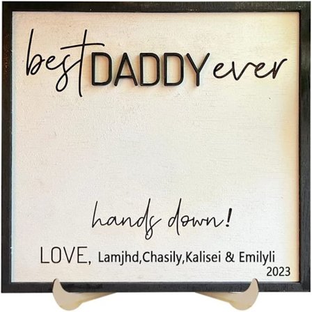 Handprint Träplakett Kid Handprint Gift DADDY DADDY