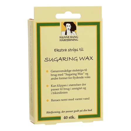 Hanne Bang Hanne Bang Ekstra strips til Sugaring Wax 40 stk., Skincare, Hårfjerning, Voks & Strips
