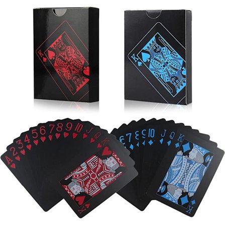 Spillkort, Vanntette Plastkortstokker, 2 Pakker med 54 Kort