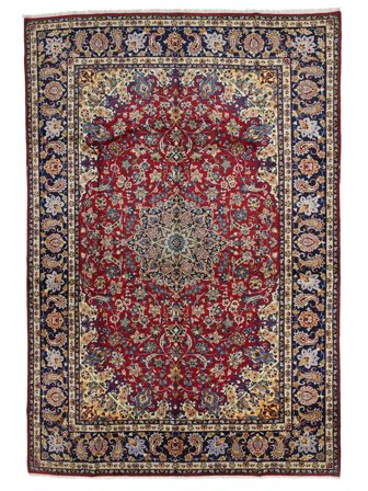 Najafabad Rug Hand Knotted 300X413 Brown/Black Persia