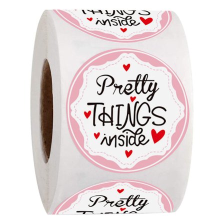 Innvendige klistremerker - Hjerte Takk for å handle små lokale håndlagde - 1 tomme 50