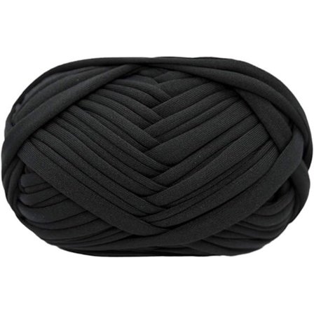 (Sort) T-shirt garn strikkegarn stof hækle stof til sommeren