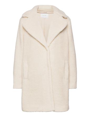 Vilulu Teddy Jacket/Ka Outerwear Coats Winter Coats Creme Vila