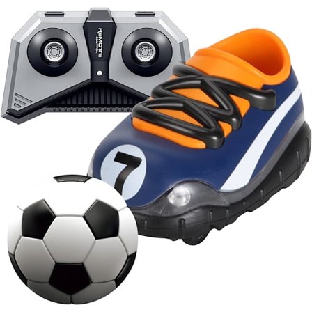 Fjärrstyrd fotbollsspelande bil med LED-ljus och liten fotboll, elektrisk höghastighetsbil