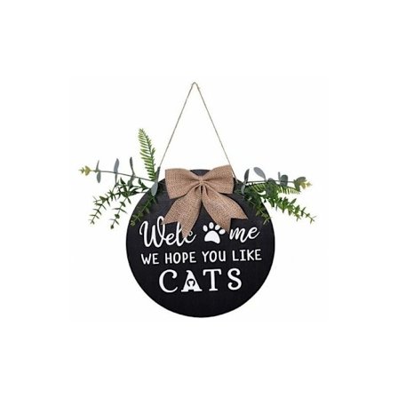 Hängande dekoration Utomhus katt välkomnande skylt att hänga på ytterdörren