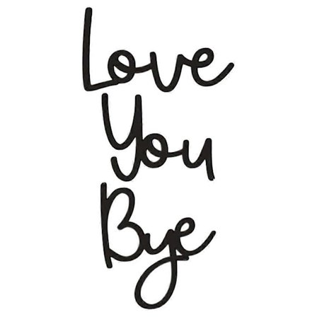 Handgjord "Love You Bye" Väggdekor Skylt För Vardagsrum Sovrum Bondgård 1 Set (FMY)